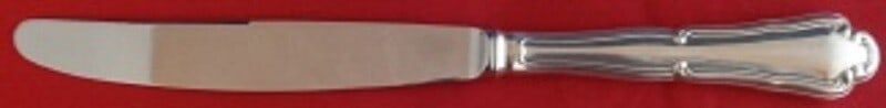 Wallace-Italy Barocco Sterling Silver Dinner Knife 10 Inch: Wallace-Italy Barocco Sterling Silver Dinner Knife 10 Inch This exquisite dinner knife from Wallace-Italy features the elegant Barocco pattern, showcasing the craftsmanship of sterling silver. Measuri