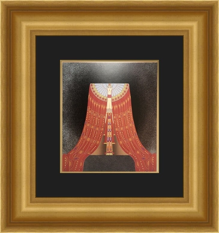Erte Red Sea Art Deco Custom Framed Print 18 x 21: Erte Red Sea Art Deco Custom Framed Print 18 x 21 This stunning custom framed print titled 'Red Sea' by Erte features an elegant Art Deco style, highlighting figures in a captivating portrait orientat