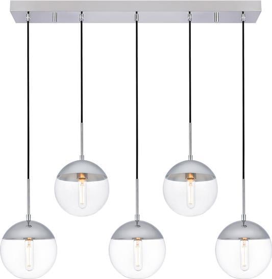 Elegant Lighting Eclipse Chrome Pendant Light 41.5" Wide (1 of 1)