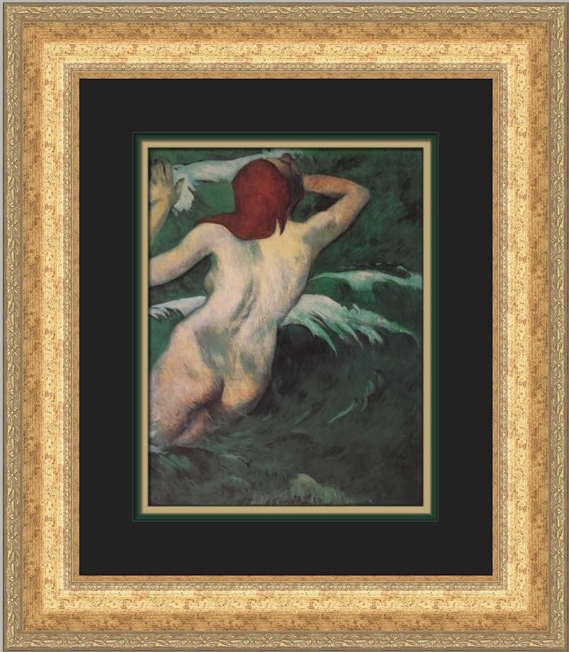 Paul Gauguin Ondine Custom Framed Art Print Symbolism: Paul Gauguin Ondine Custom Framed Art Print Symbolism This stunning custom framed print titled "Ondine" by renowned artist Paul Gauguin captures the essence of Symbolism art style. Measuring 19 in x 1