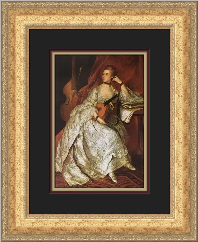 Thomas Gainsborough Portrait of Mrs Philip Thicknesse Custom Framed Art Print (1 of 2)