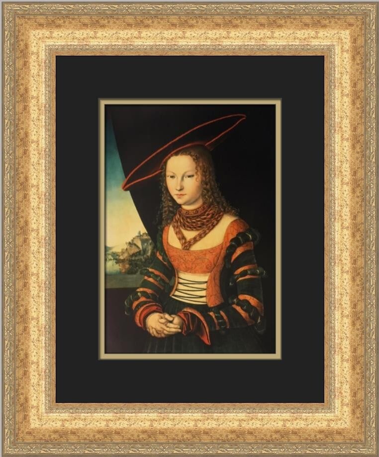 Lucas Cranach The Elder Portrait of a Lady Custom Framed Art Print (1 of 2)