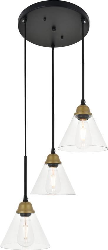 Elegant Lighting Histoire Brass Black Glass Pendant Light 7.10H: Elegant Lighting Histoire Brass Black Glass Pendant Light 7.10H Illuminate your space with this stylish pendant light featuring a sleek brass finish combined with elegant black glass. Designed in a mo