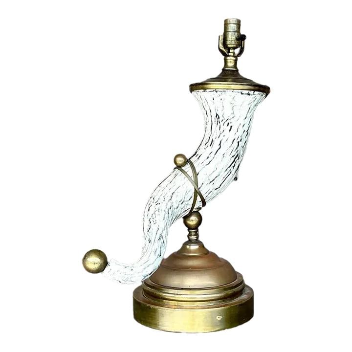 Vintage Regency Faux Horn Lamp Boho Chic Design Off-White: Vintage Regency Faux Horn Lamp Boho Chic Design Off-White Illuminate your space with elegance through this Vintage Regency Faux Horn Lamp. Featuring gracefully arched faux horn accents, this lamp capt