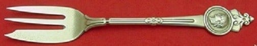 Gorham Medallion Sterling Silver 3-Tine Pastry Fork Florentine Finish (1 of 1)