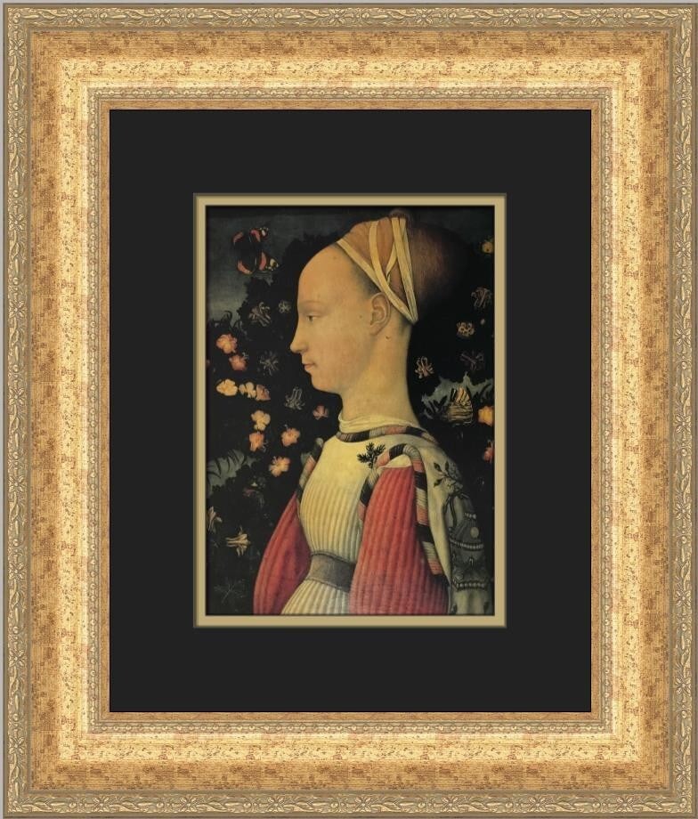 Pissanello Portrait of Princess Ginerva D'Este Custom Framed Art Print (1 of 2)