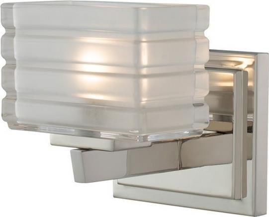 Kalco Victoria Bath Light 1-Light Polished Nickel Art Deco (1 of 1)