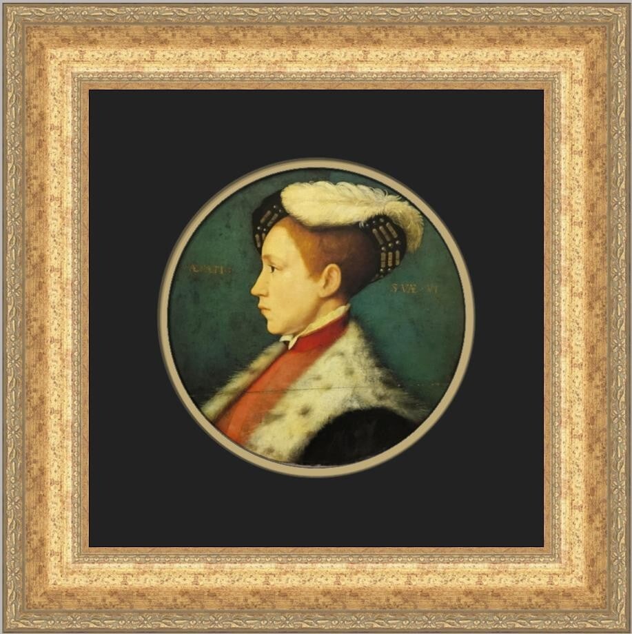 Hans Holben the Younger Portrait of Edward VI Custom Framed Art Print 17x17 (1 of 2)