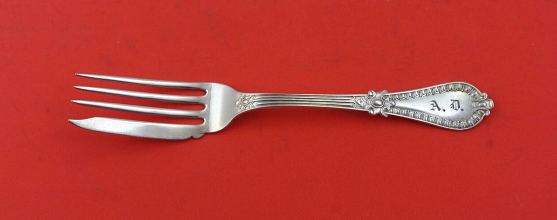 Wood and Hughes Gadroon Sterling Silver Salad Fork 6 Inch (1 of 2)