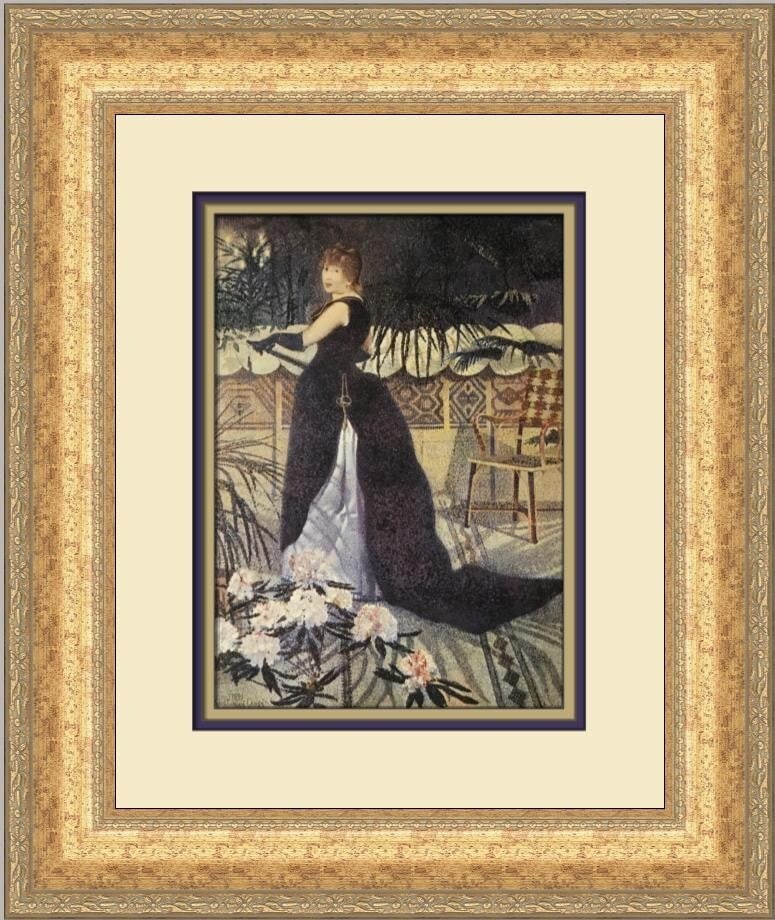 Henri-Edmond Cross A Portrait of Mme Cross Custom Framed Art Print (1 of 2)