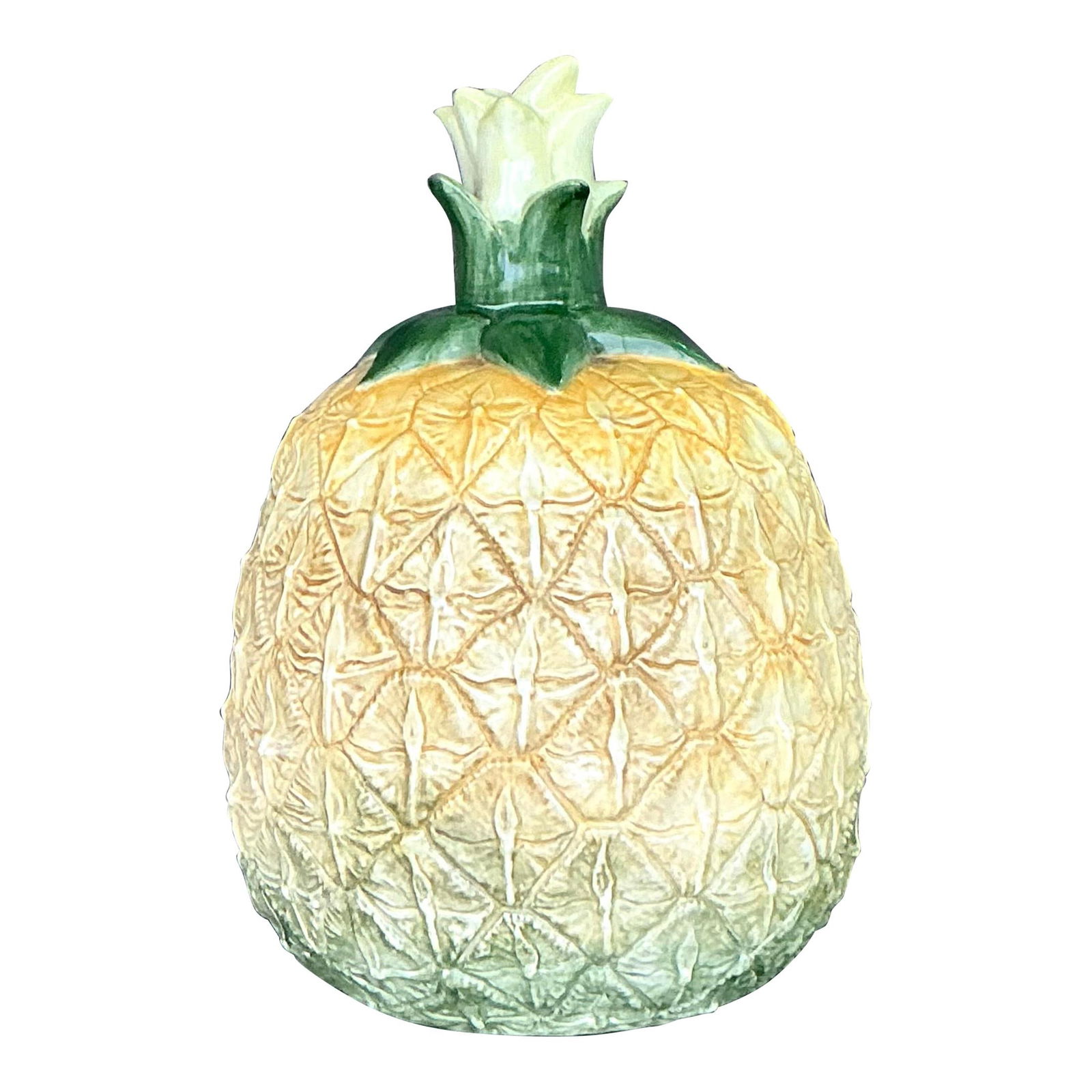 Vintage Monumental Ceramic Pineapple Decorative Accent 15.5 Tall (1 of 6)