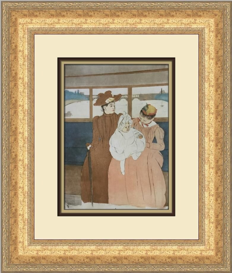 Mary Cassatt In the Omnibus Custom Framed Print 1994 Expressionism (1 of 2)