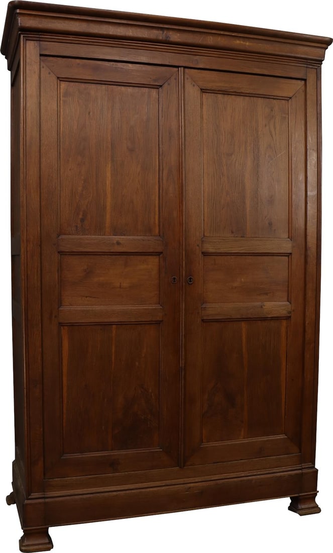 Antique Louis-Philippe Oak Armoire 1870 Elegant Design (1 of 8)