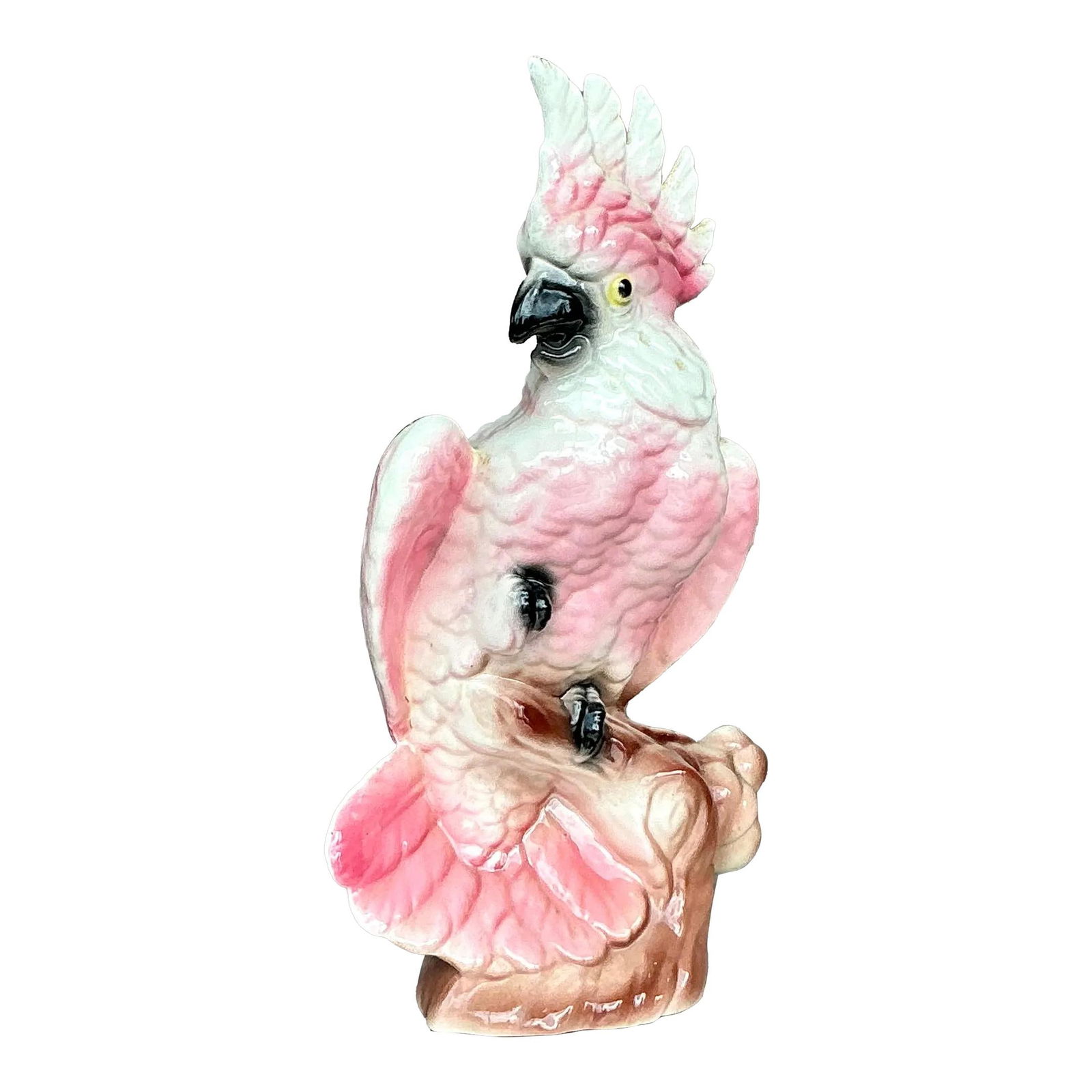 Vintage Mid-Century Modern Pink Ceramic Cockatoo Figurine (1 of 8)