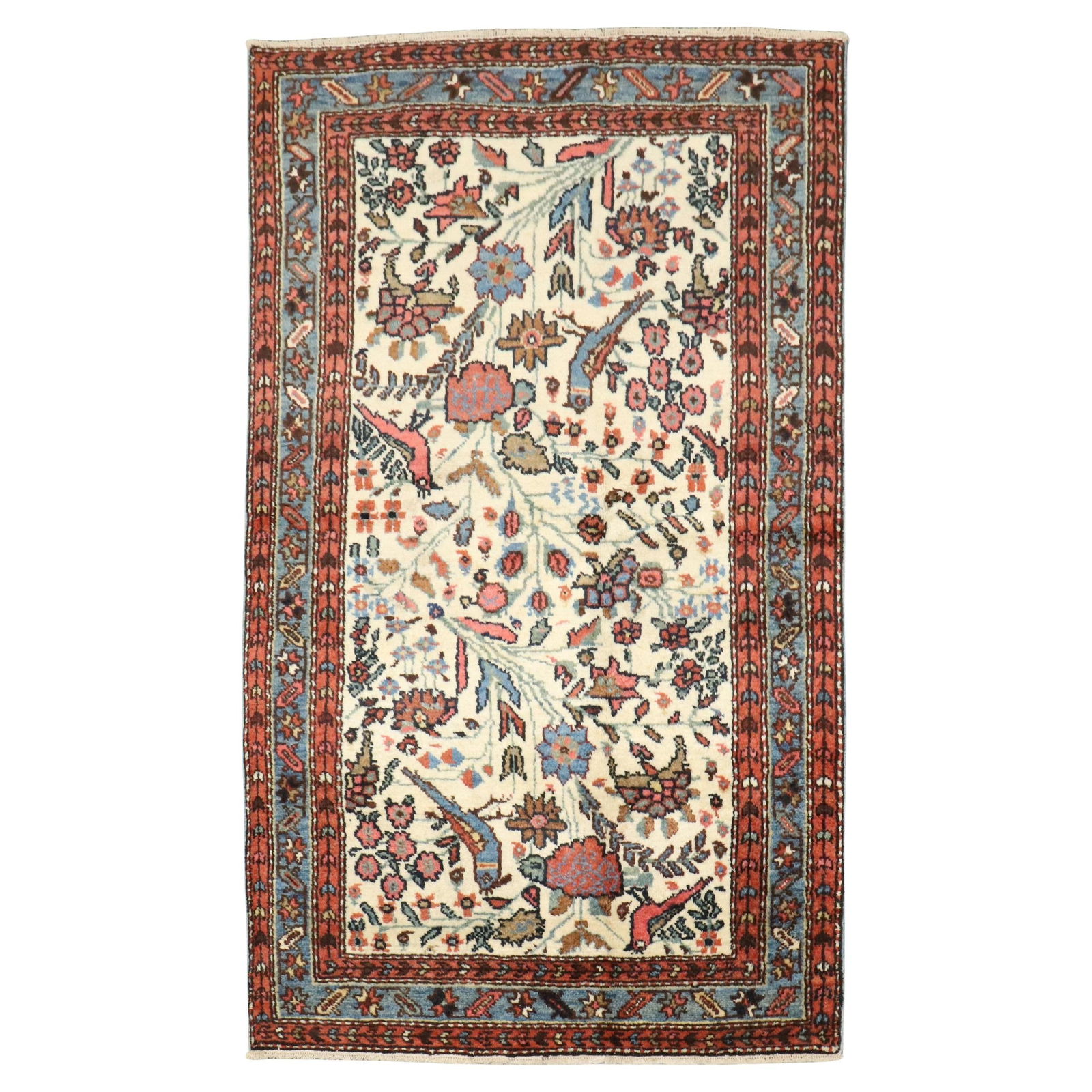 Zabihi Collection Persian Malayer Bird Design Small Rug (1 of 6)
