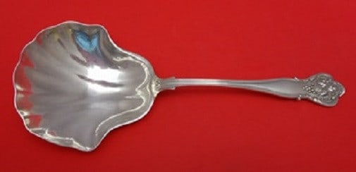 Durgin New Vintage Sterling Silver Berry Spoon 9.25" Serving Utensil (1 of 2)