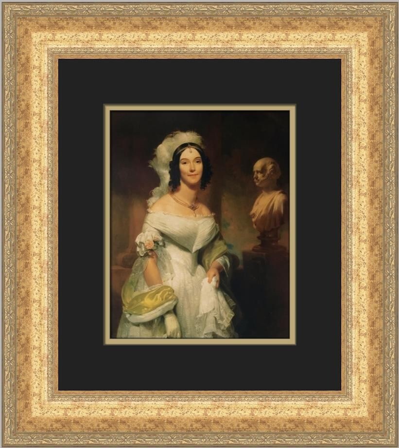 Henry Inman Portrait of Angelica S Van Buren Custom Framed Print 17x16 (1 of 2)