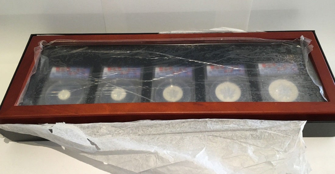 2013 Canadian Silver Maple Leaf 5pc Set ANACS RP69DCAM 25th Anniversary (1 of 3)