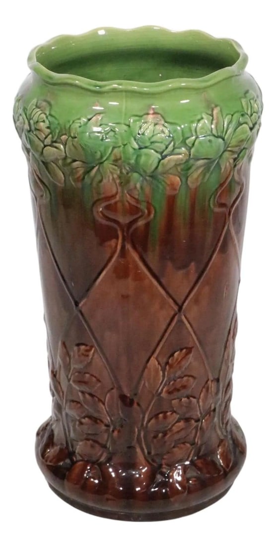 Antique Majolica Umbrella Cane Stand Roseville Pottery Circa 1890-1920 (1 of 10)