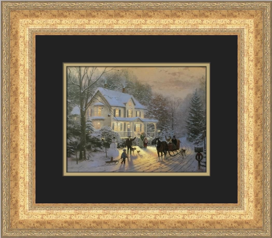 Thomas Kinkade Home For The Holidays Custom Framed Print 16 x 18 (1 of 2)