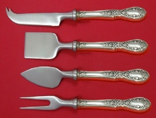 Manchester American Beauty Sterling Silver 4pc Cheese Serving Set (1 of 1)