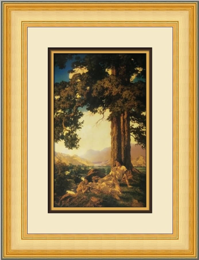 Maxfield Parrish Hilltop Custom Framed Print Fantasy Art 1996 (1 of 2)