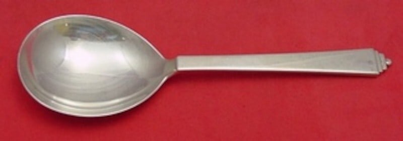 Georg Jensen Pyramid Sterling Silver Serving Spoon 7" (1 of 2)