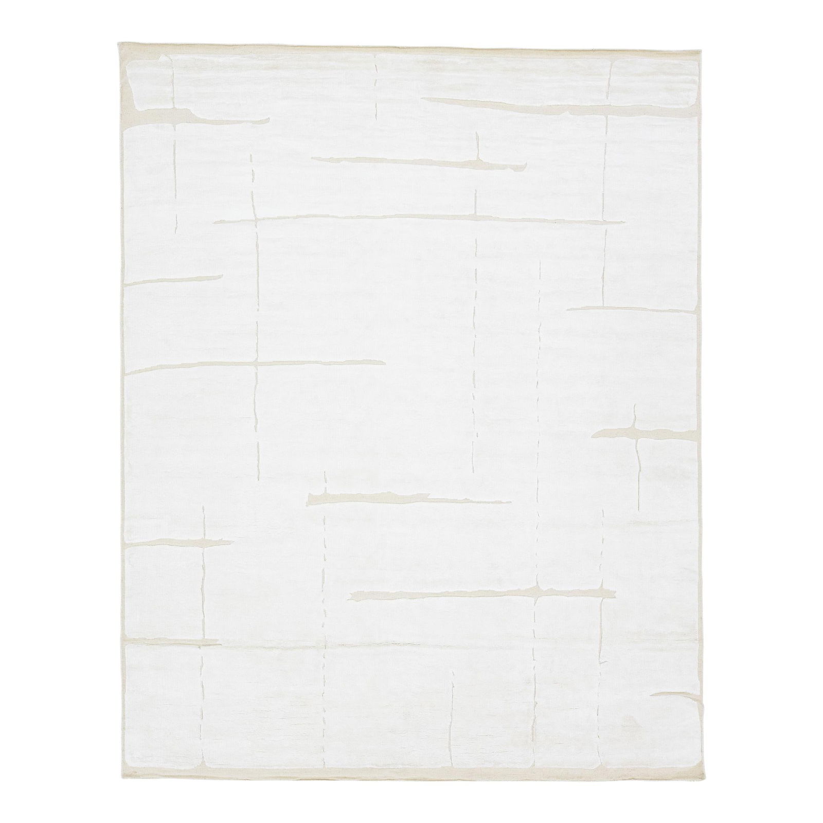 Modern Moroccan Style Wool Rug 8'1" x 10' Minimalist Design: Modern Moroccan Style Wool Rug 8'1" x 10' Minimalist Design This exquisite modern Moroccan-style wool rug features a contemporary design characterized by delicate hand-knotting and premium quality woo