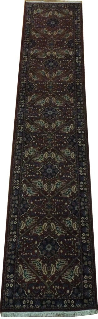 Handcrafted 2' x 10' Agra Runner Rug with Geometric Design (1 of 6)