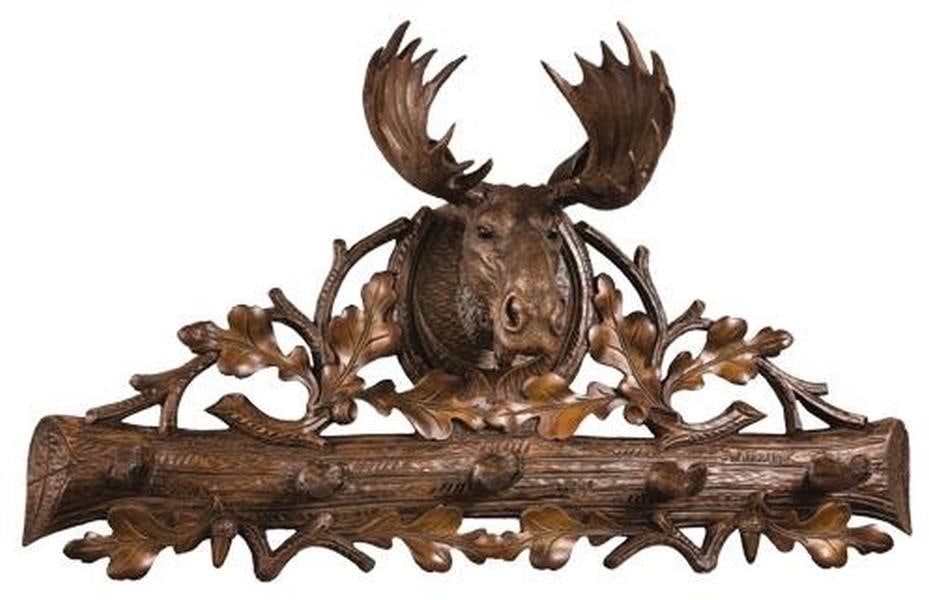 Hand-Painted Moose Head Wall Trophy Rustic Lodge Decor (1 of 1)