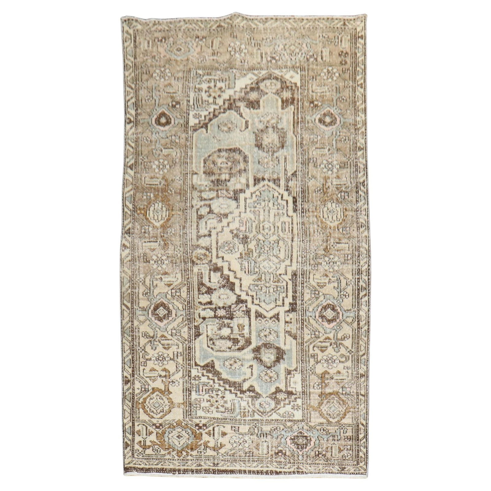 Zabihi Collection Antique Persian Malayer Tabriz Rug Hand-Woven Wool 47 x 82 (1 of 6)