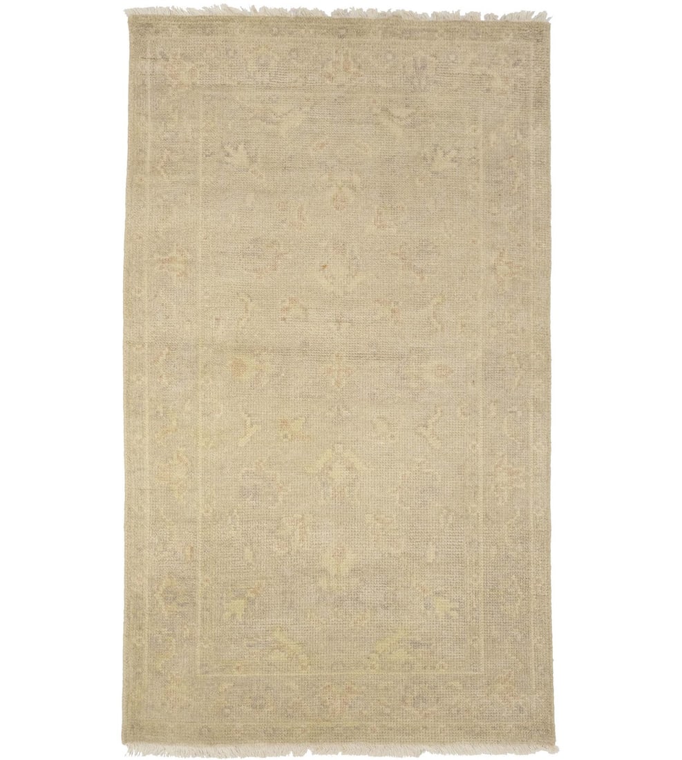 Handmade 3x5 ft Transitional Oriental Rug Floral Design Wool Carpet (1 of 13)