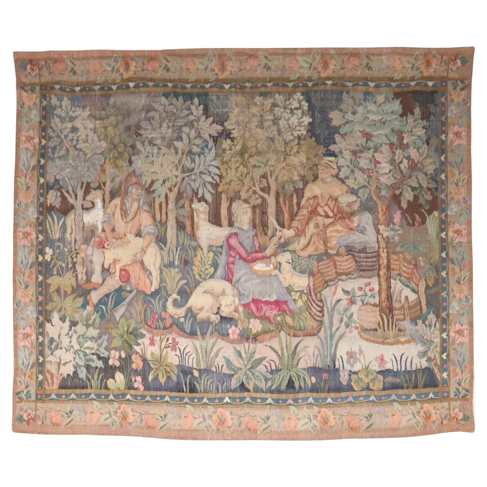 19th Century Hand-Crafted Belgian Tapestry Zabihi Collection Vienna Secession (1 of 13)