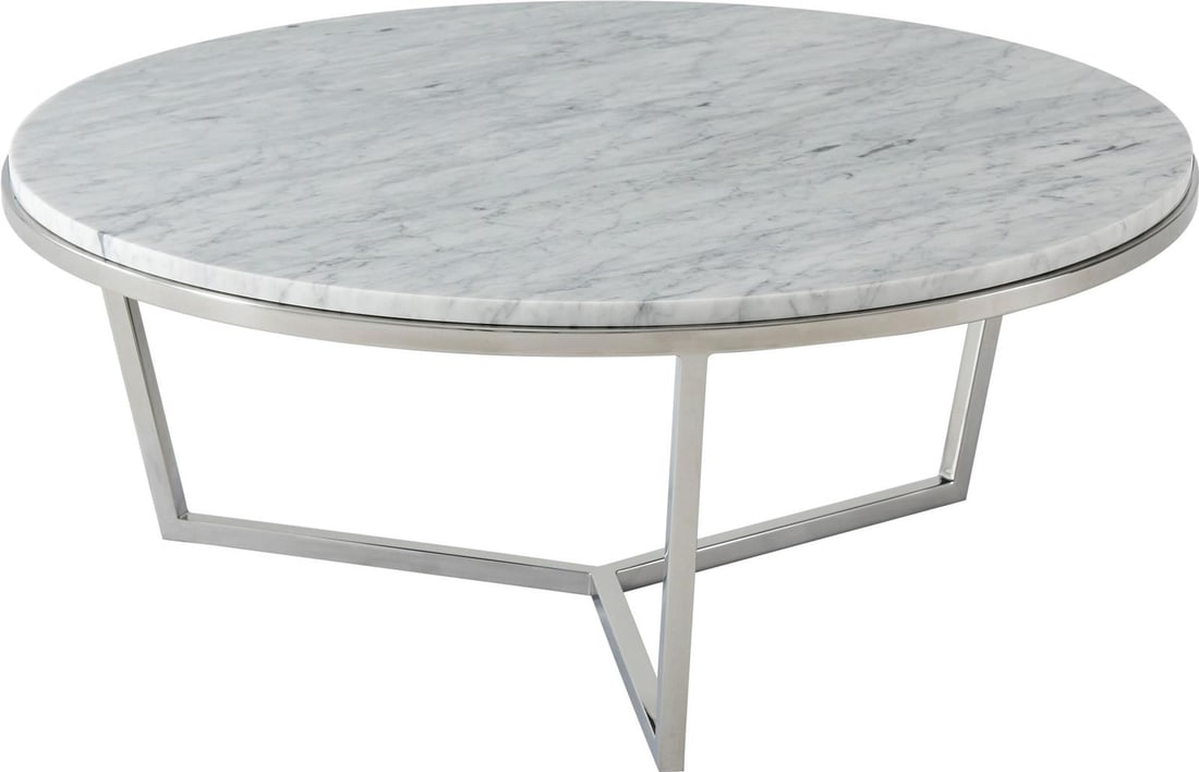 Theodore Alexander Small Round Marble Cocktail Table (1 of 3)