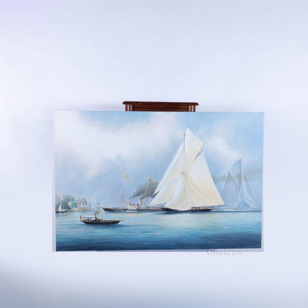 Nautical Wall Art of Britannia and Vigilant 23.5 x 35.1 Inches (1 of 9)