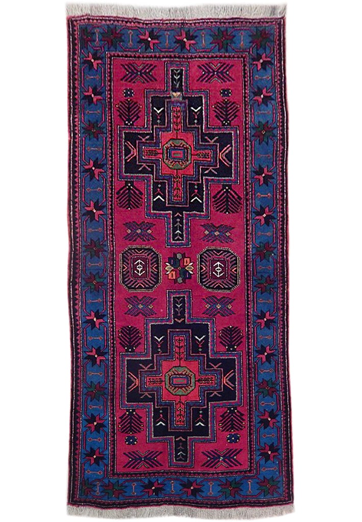 3'9" x 6'9" Antique Azarbaijan Kazak Rug Handmade Wool (1 of 6)
