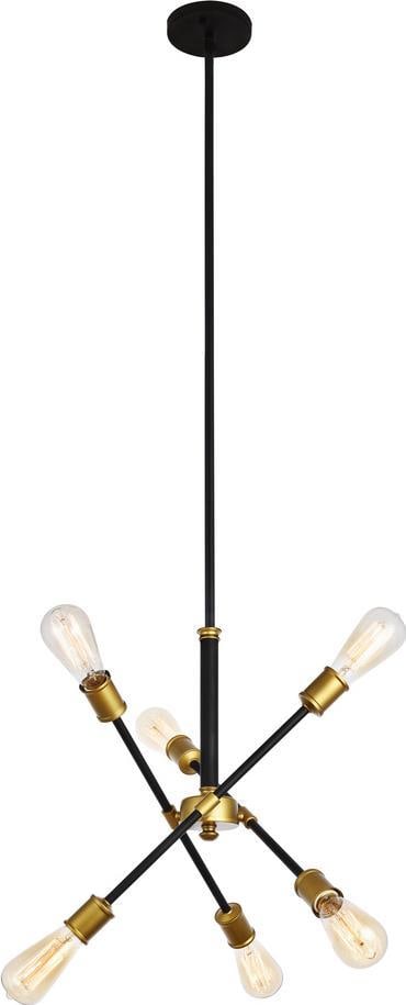 Axel Brass Pendant Light 6-Light Adjustable UL-Listed Modern Style (1 of 1)