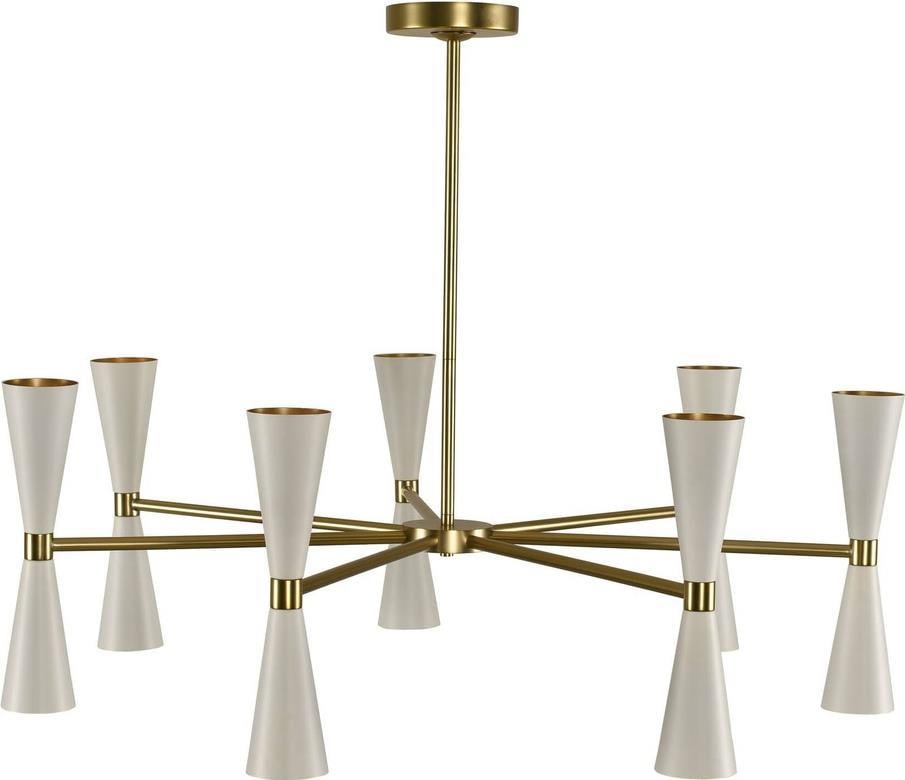 Kalco Milo 7-Arm Brass Chandelier Dimmable Indoor Lighting (1 of 1)