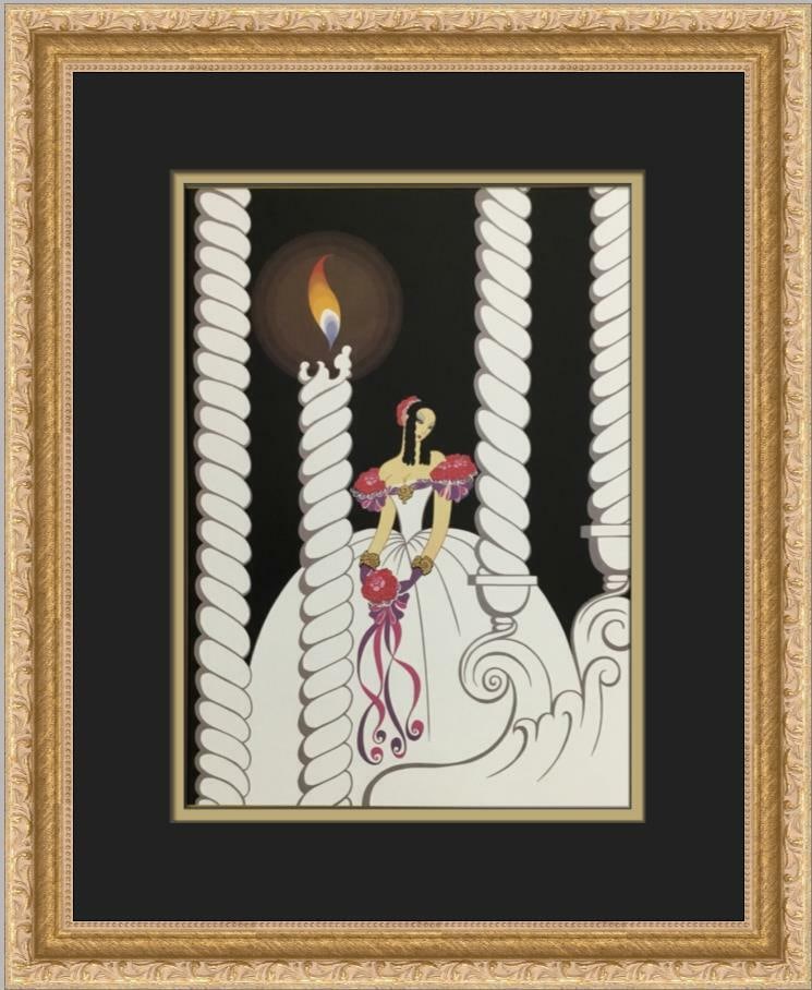 Erte La Traviata Art Deco Custom Framed Print 16x14 (1 of 1)
