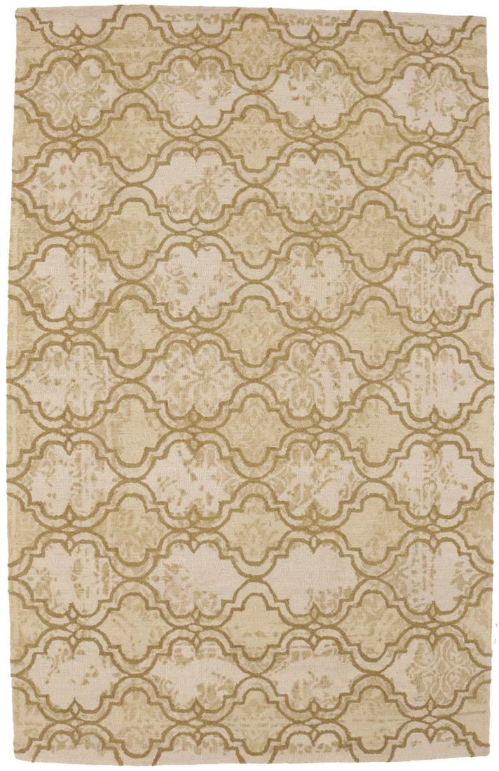 Beige Wool Hand-Tufted 5X8 Modern Area Rug for Living Room (1 of 10)
