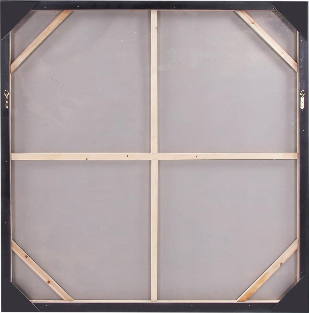 Bold Hand-Painted Abstract Art by Howard Elliott in Gold Frame: Bold Hand-Painted Abstract Art by Howard Elliott in Gold Frame This striking hand-painted abstract artwork is a true statement piece, featuring a vibrant multi-red finish that brings energy and inspir