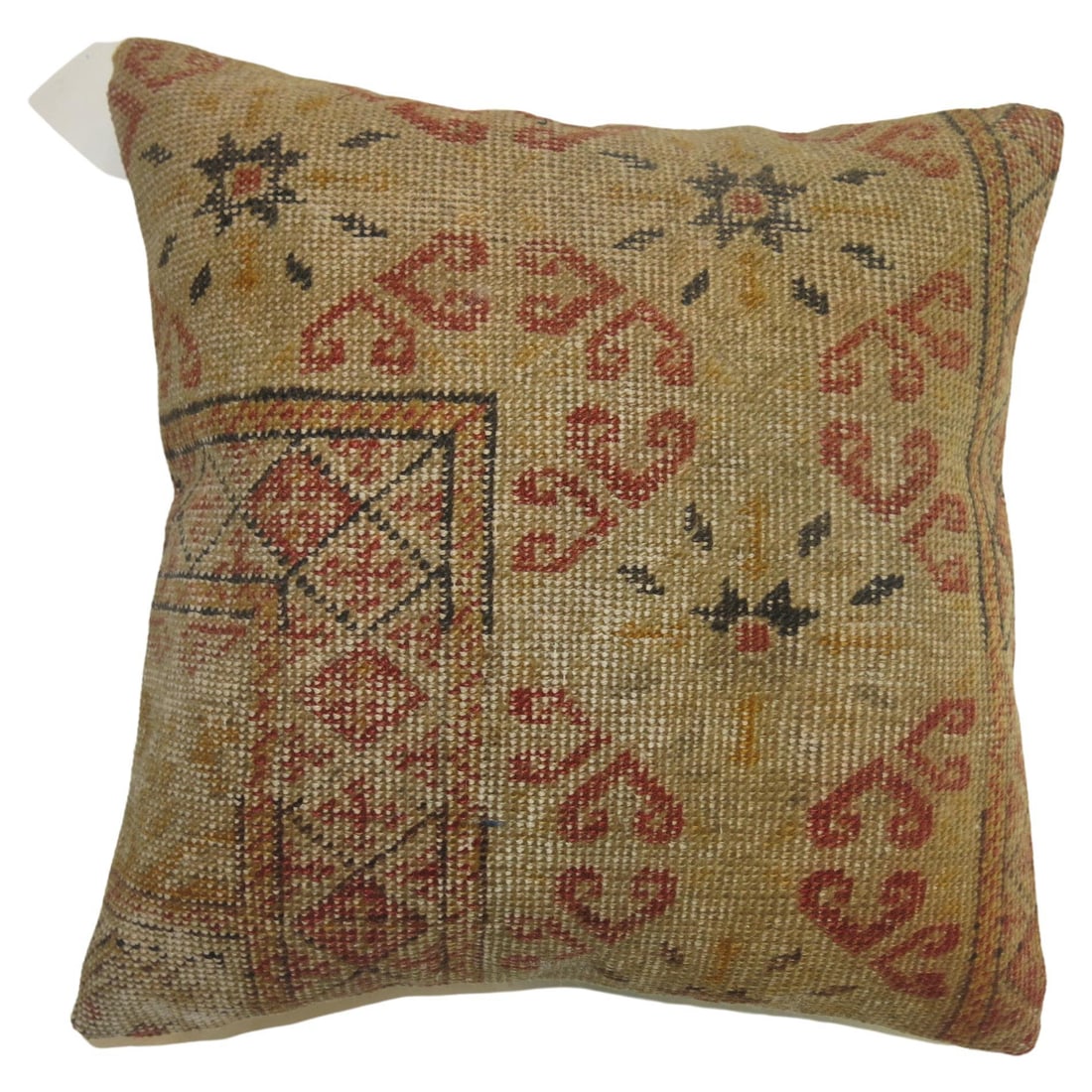Zabihi Collection Wool Turkish Square Rug Pillow 16x16 Country Style (1 of 4)
