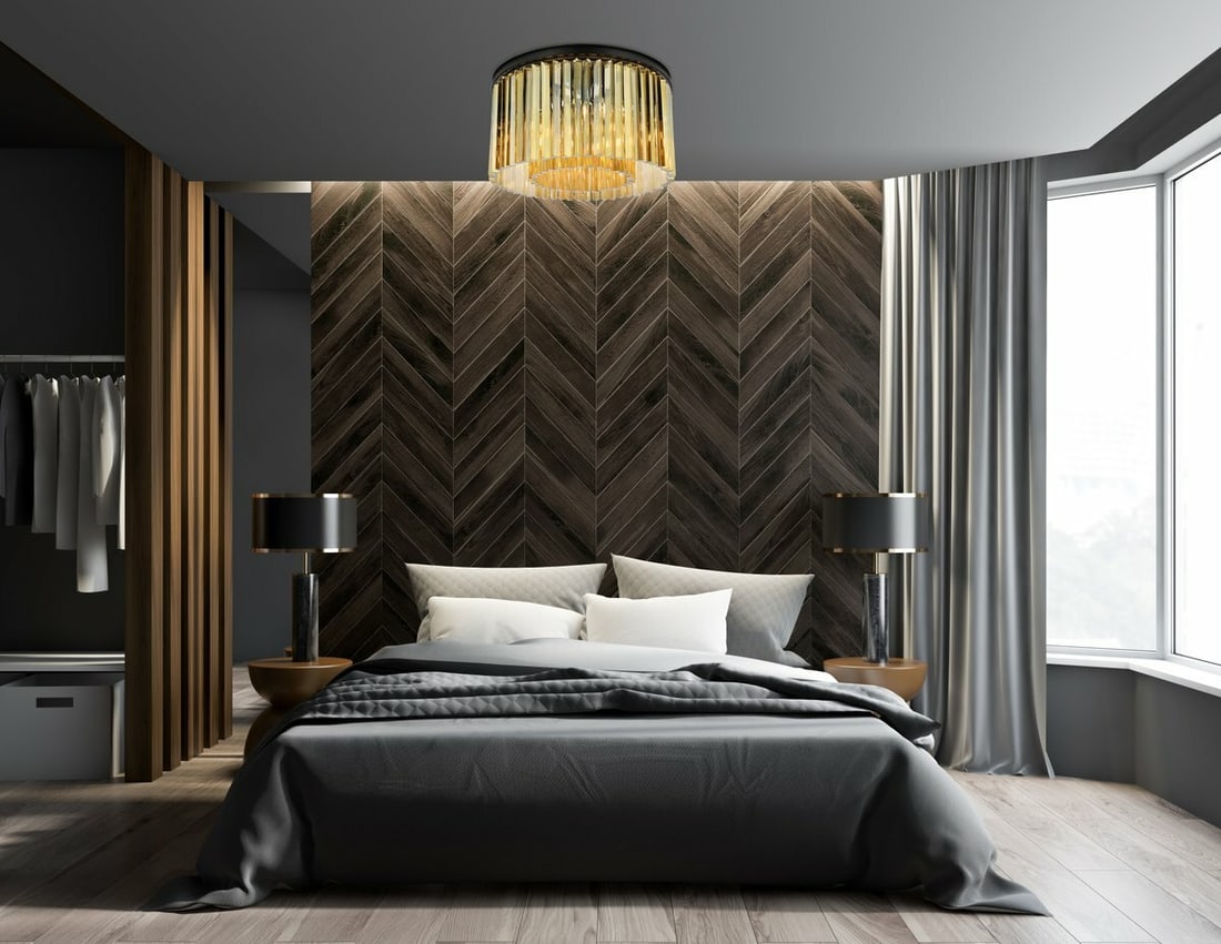 Sydney 8 Light Flush Mount Chandelier with Golden Teak Crystals Matte Black 26 Inch (1 of 8)