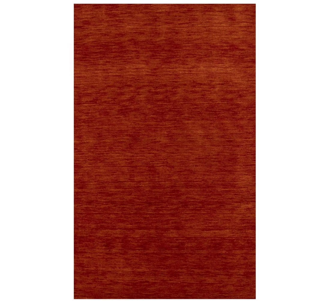 Hand-Loomed Orange Red Gabbeh Wool Area Rug 3x5 Modern Design: Hand-Loomed Orange Red Gabbeh Wool Area Rug 3x5 Modern Design Enhance your living space with this striking Orange Red Solid Design Hand-Loomed Gabbeh Wool Rug. Measuring 3'0" x 4'11", this rectangular