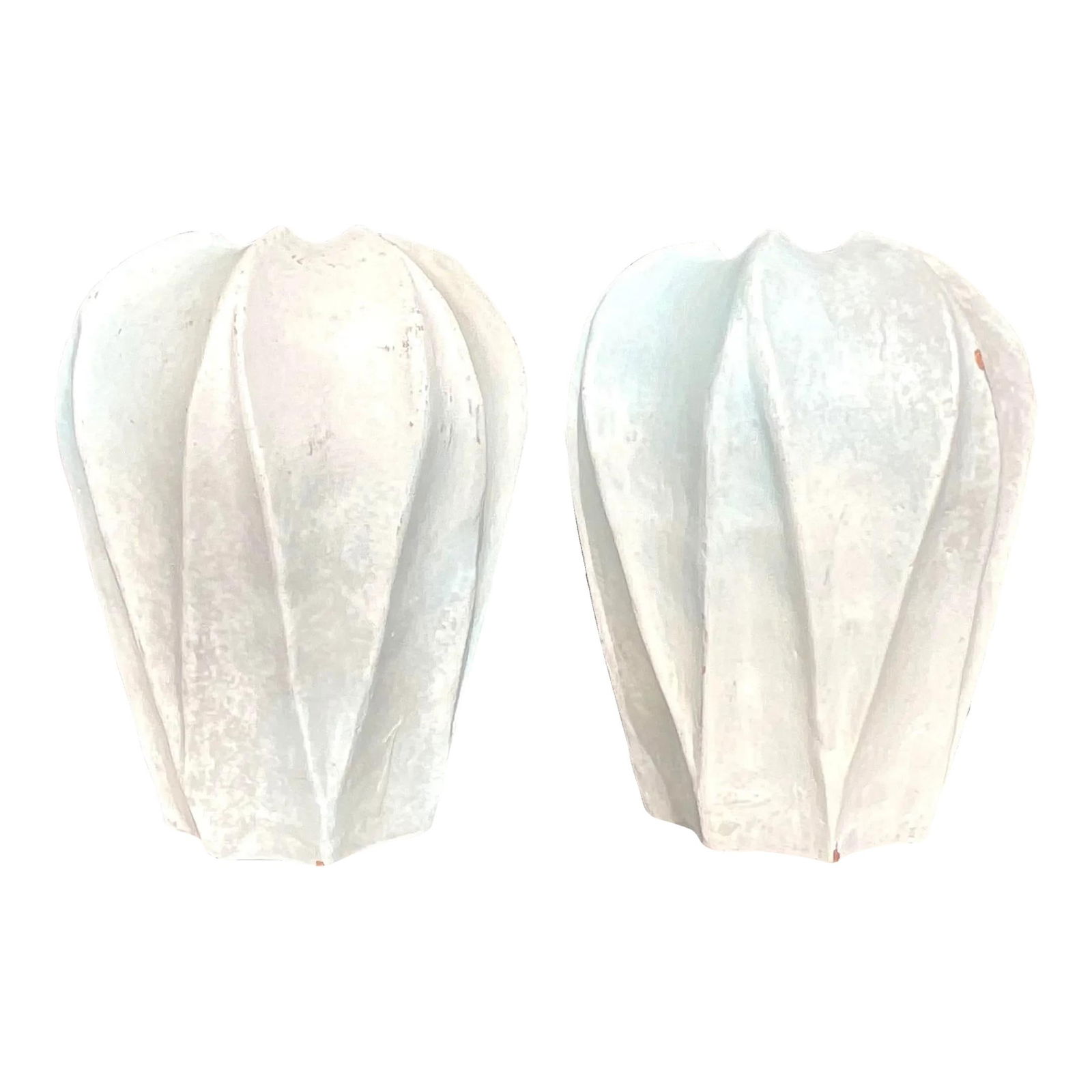 Charming Vintage Boho Terra Cotta Vases Pair 10x10x14.75 (1 of 4)