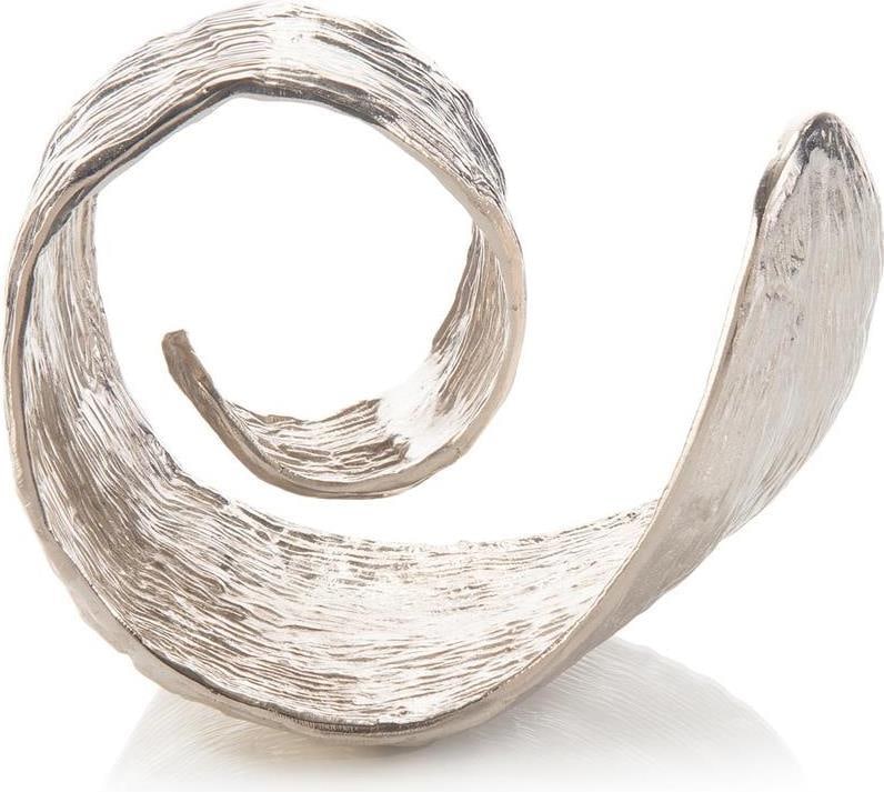 John-Richard Nickel Metal Curling Sculpture 7H x 9W x 4.75D (1 of 3)