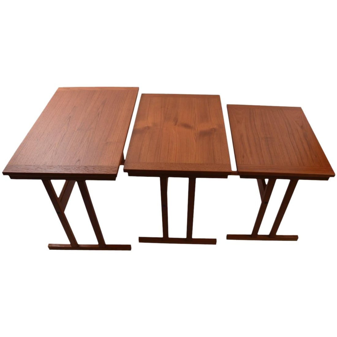 Set of 3 Danish Teak Nesting Tables in Brown (1 of 10)