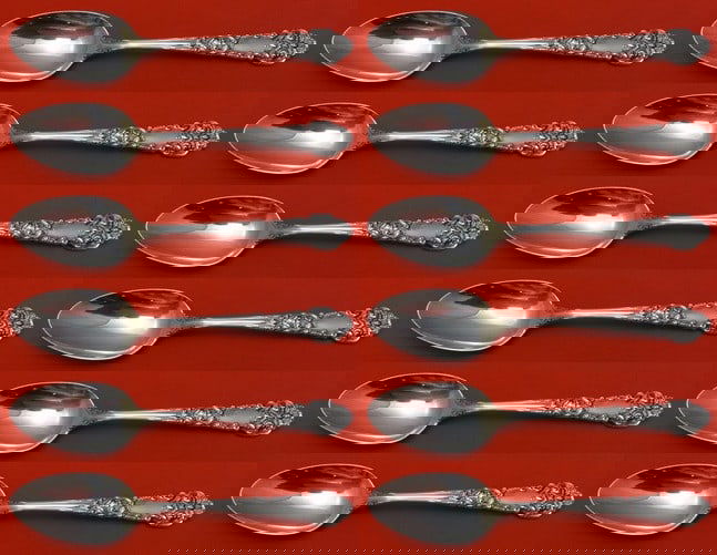 Reed and Barton French Renaissance Sterling Silver 12 Piece Teaspoon Set: Reed and Barton French Renaissance Sterling Silver 12 Piece Teaspoon Set Enhance your dining experience with this exquisite 12-piece Sterling Silver Teaspoon Set in the elegant French Renaissance patt