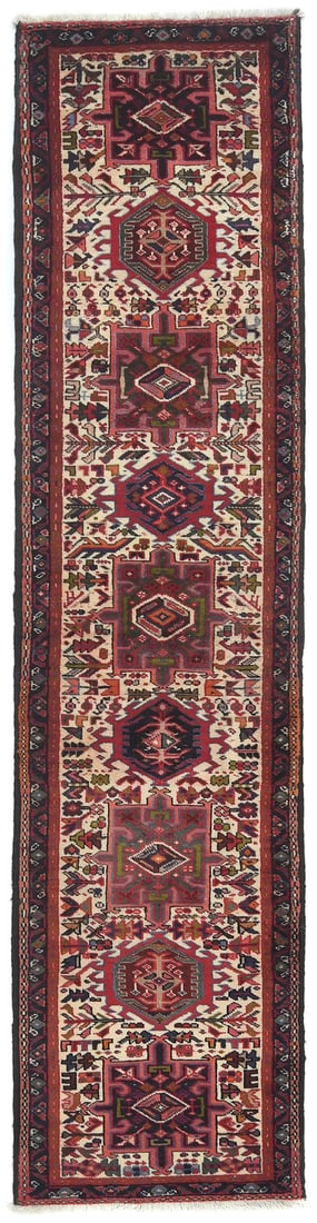 Vintage Tribal Design Hand-Knotted Wool Runner Rug 2'2 x 9'9 (1 of 12)