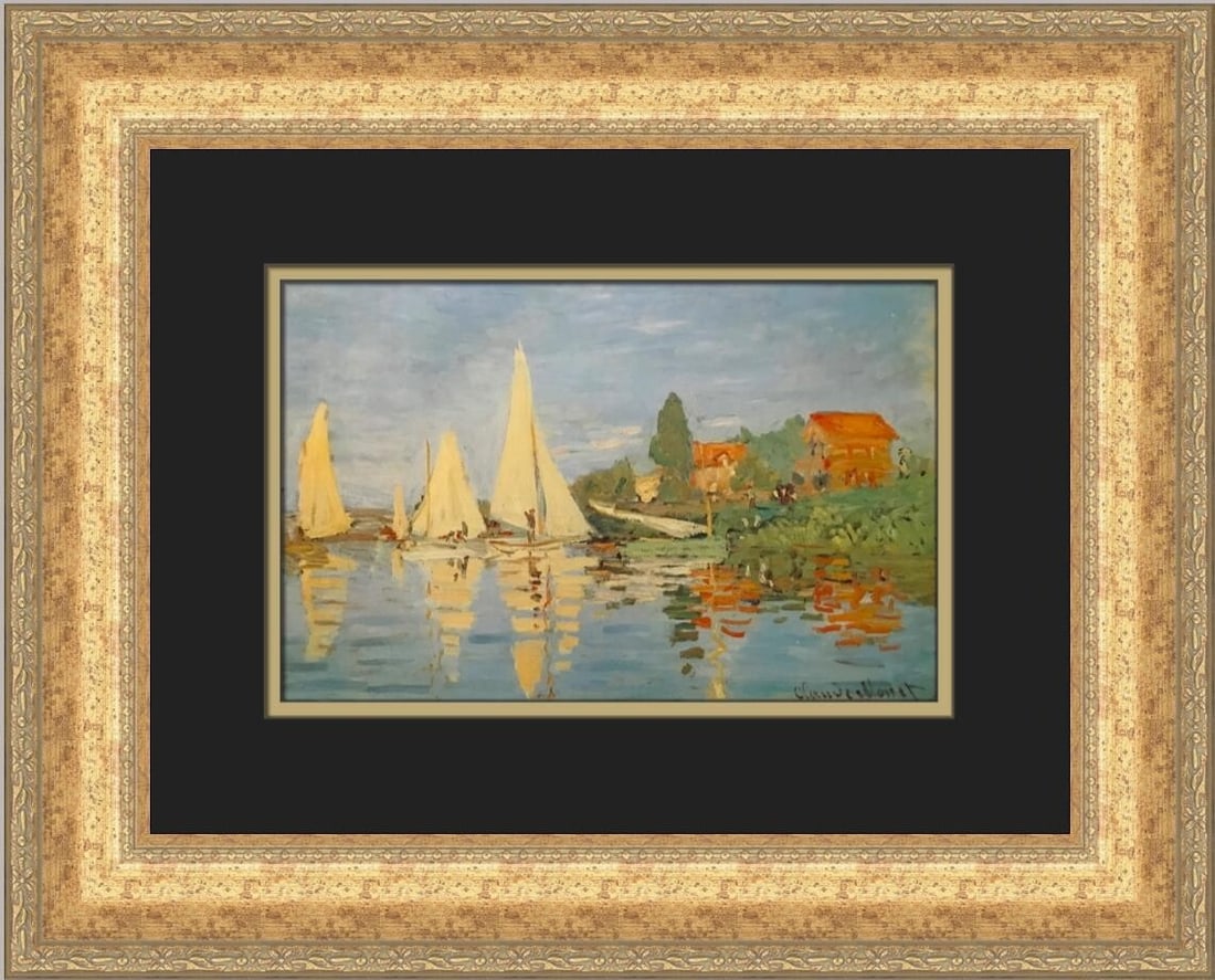 Claude Monet Regatta at Argenteuil Custom Framed Art Print (1 of 2)